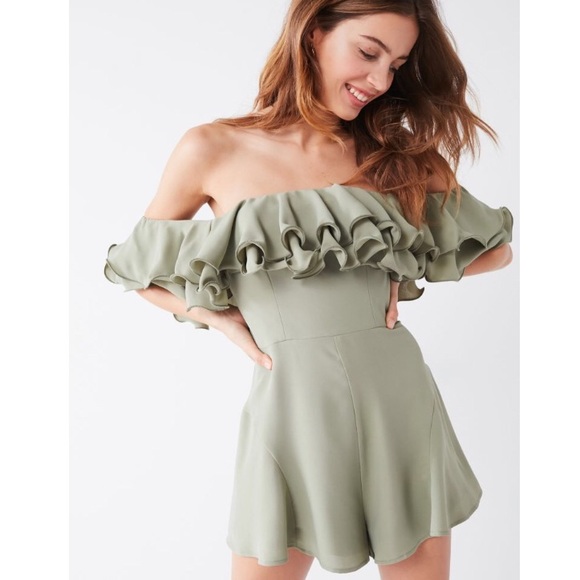 Urban Outfitters Other - 🔥GORGEOUS🔥 UO green off-the shoulder romper